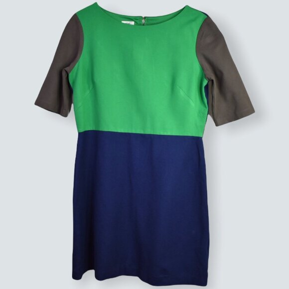 Suzi Chin for Maggy Boutique Dress 14 Womens Colorblock Sheath Zipper Closure - Picture 1 of 8